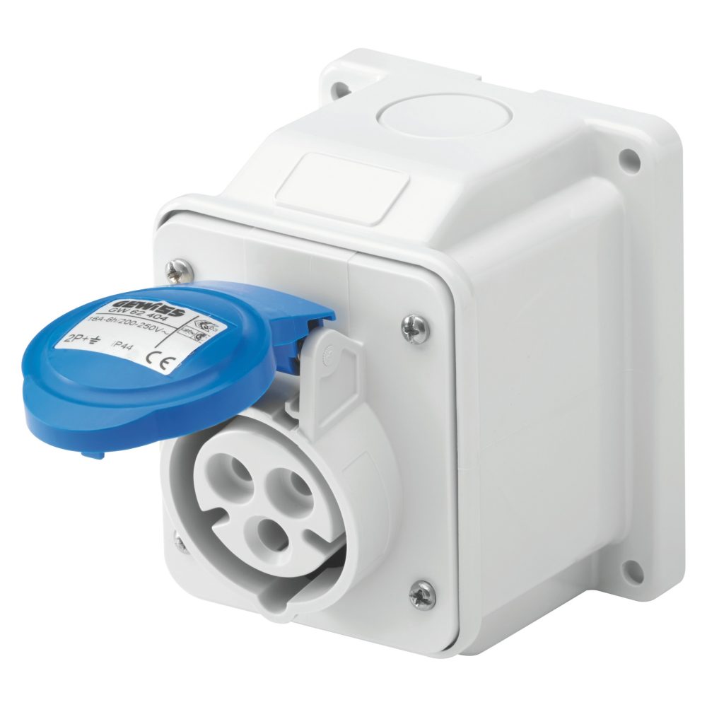 Gewiss GW62404 IP44 16A 230V 2P+E 6H Duvar Prizi